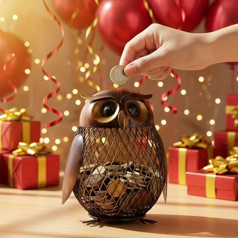 1pc Owl Shaped Coin Bank